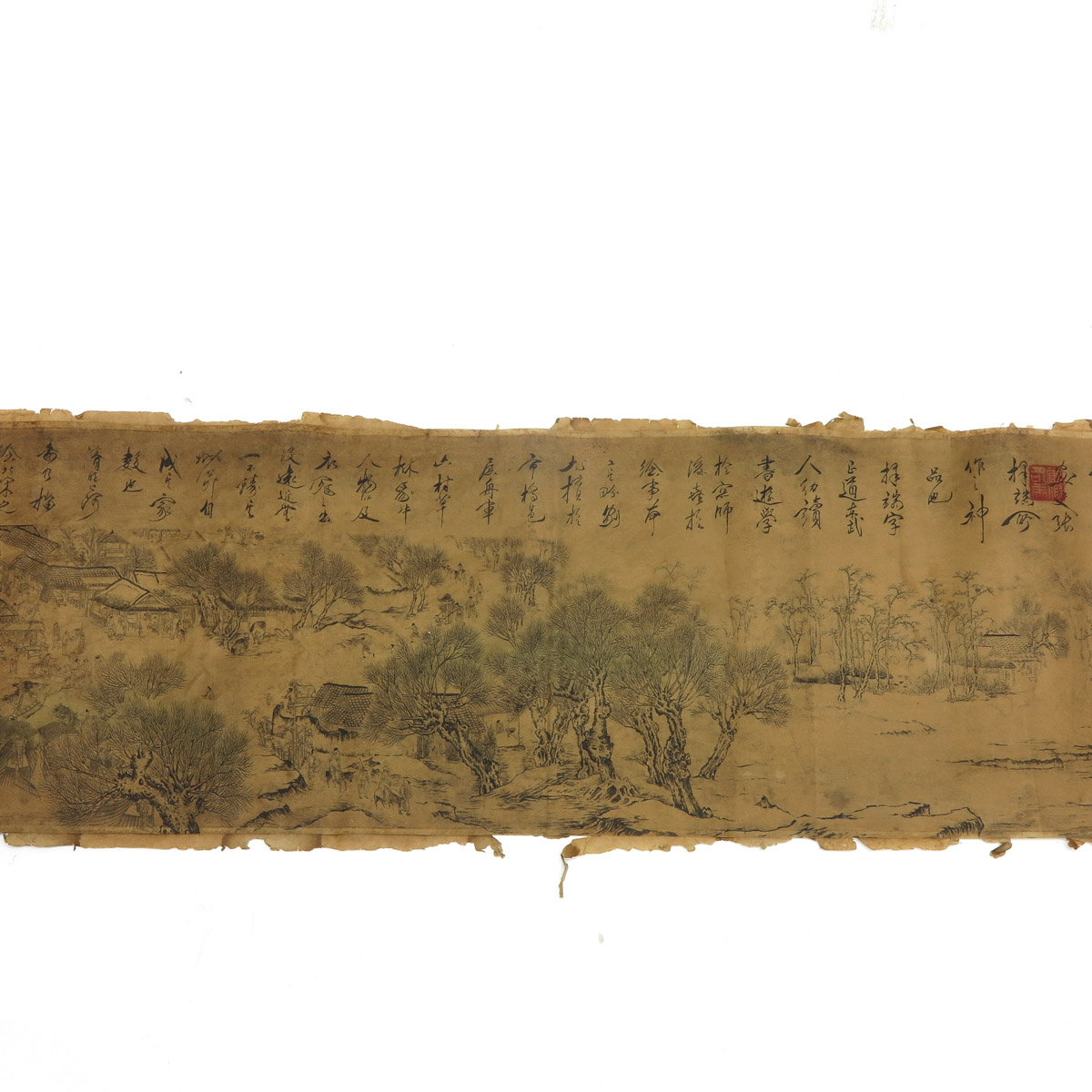 Chinese Scroll on Silk - Bild 2 aus 3