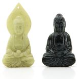 Lot of 2 Miniature Sculptures Depicting Buddha