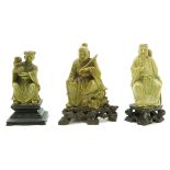 Lot of 3 Carved Sculptures