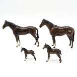 Lot of 4 Porcelain Beswick and Royal Doulton Horses