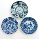 Lot of 3 18th Century China Porcelain Plates