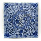 Blue and White China Porcelain Plaque
