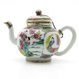 China Porcelain Polychrome Decor Teapot