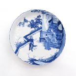 18th Century Blue and White Decor Plate