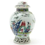China Porcelain Tea Box Circa 1800