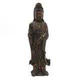 Wood Chinese Quan Yin Sculpture