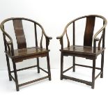 Lot of 2 Chinese Chairs Circa 1900