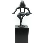 Anton Beysens Bronze Sculpture of Boys Playing