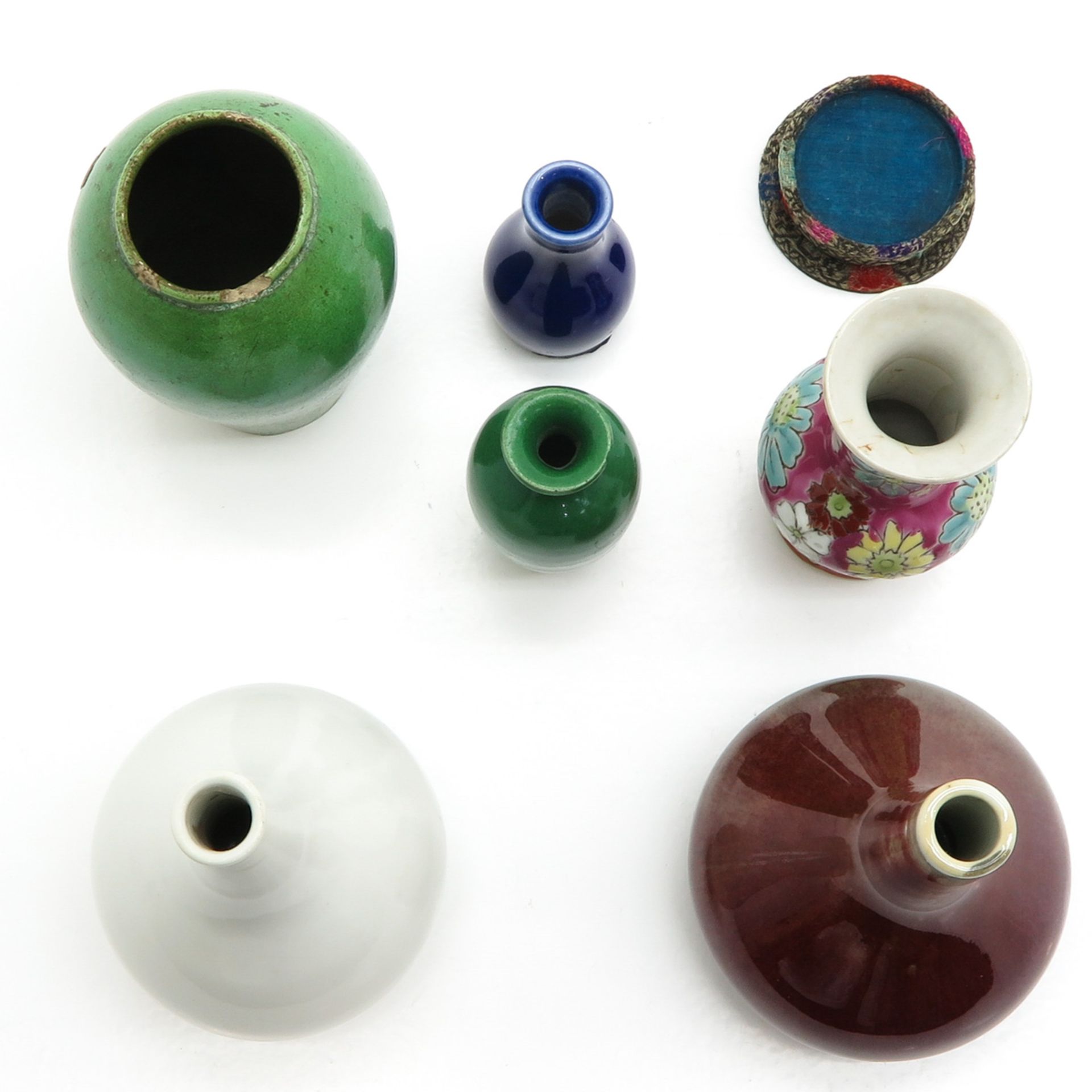 Lot of 6 China Porcelain Miniature Vases - Bild 5 aus 6