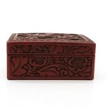 A Finely Carved Chinese Lacquered Box