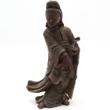 Chinese Quan Yin Wood Sculpture