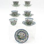 Lot of 6 Kangxi Period Cups and Saucers