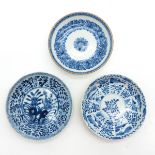 Lot of 3 18th Century China Porcelain Plates