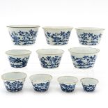 A Rare Set of China Porcelain Graduated Measuring Cups