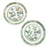 Lot of 2 18th Century China Porcelain Plates