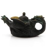 China Porcelain Gilt Bronze Teapot