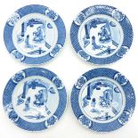 Lot of 4 18th Century China Porcelain Plates