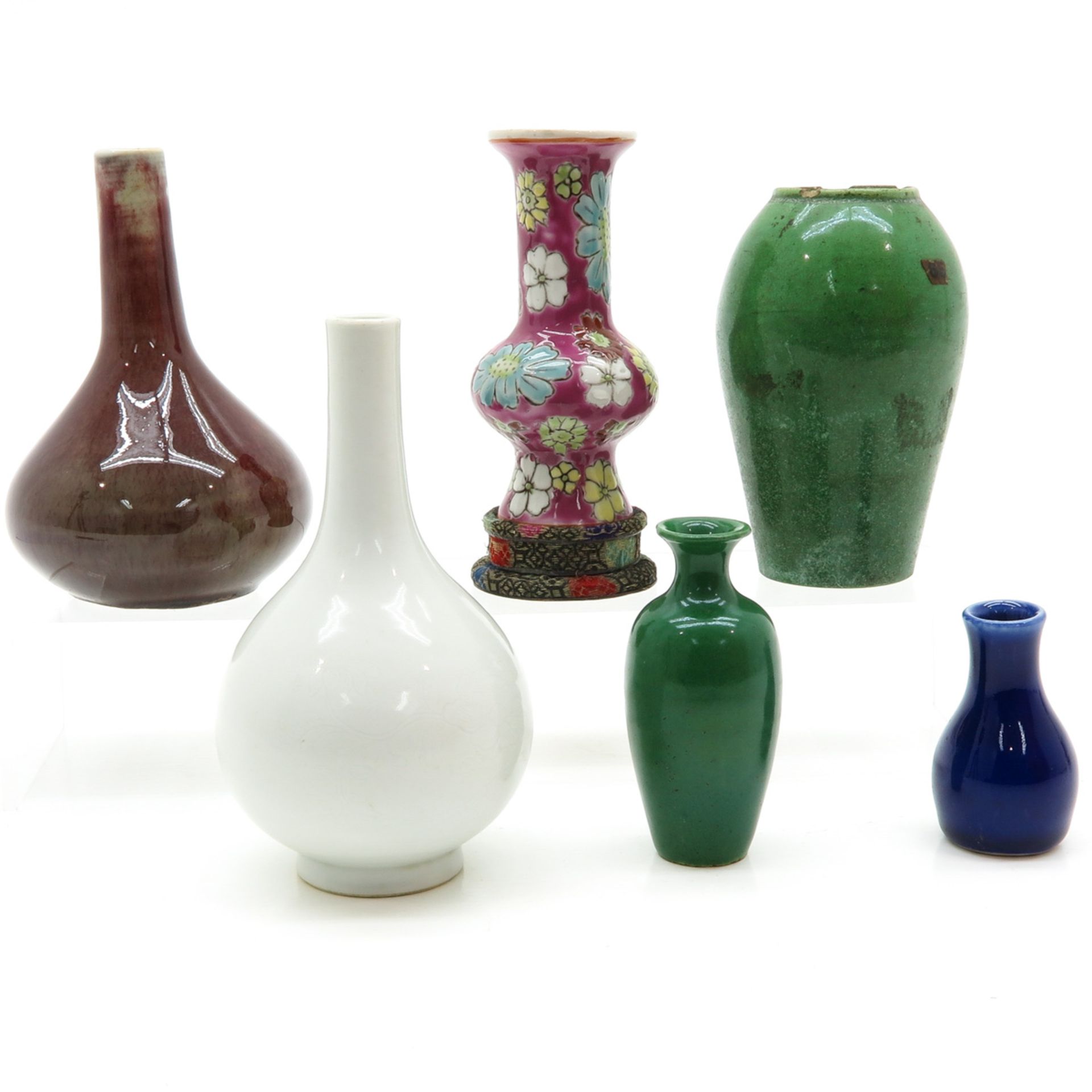 Lot of 6 China Porcelain Miniature Vases