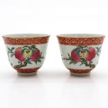 Lot of 2 China Porcelain Cups