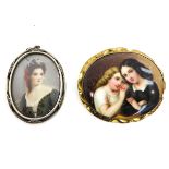 Lot of 2 Miniature Brooches