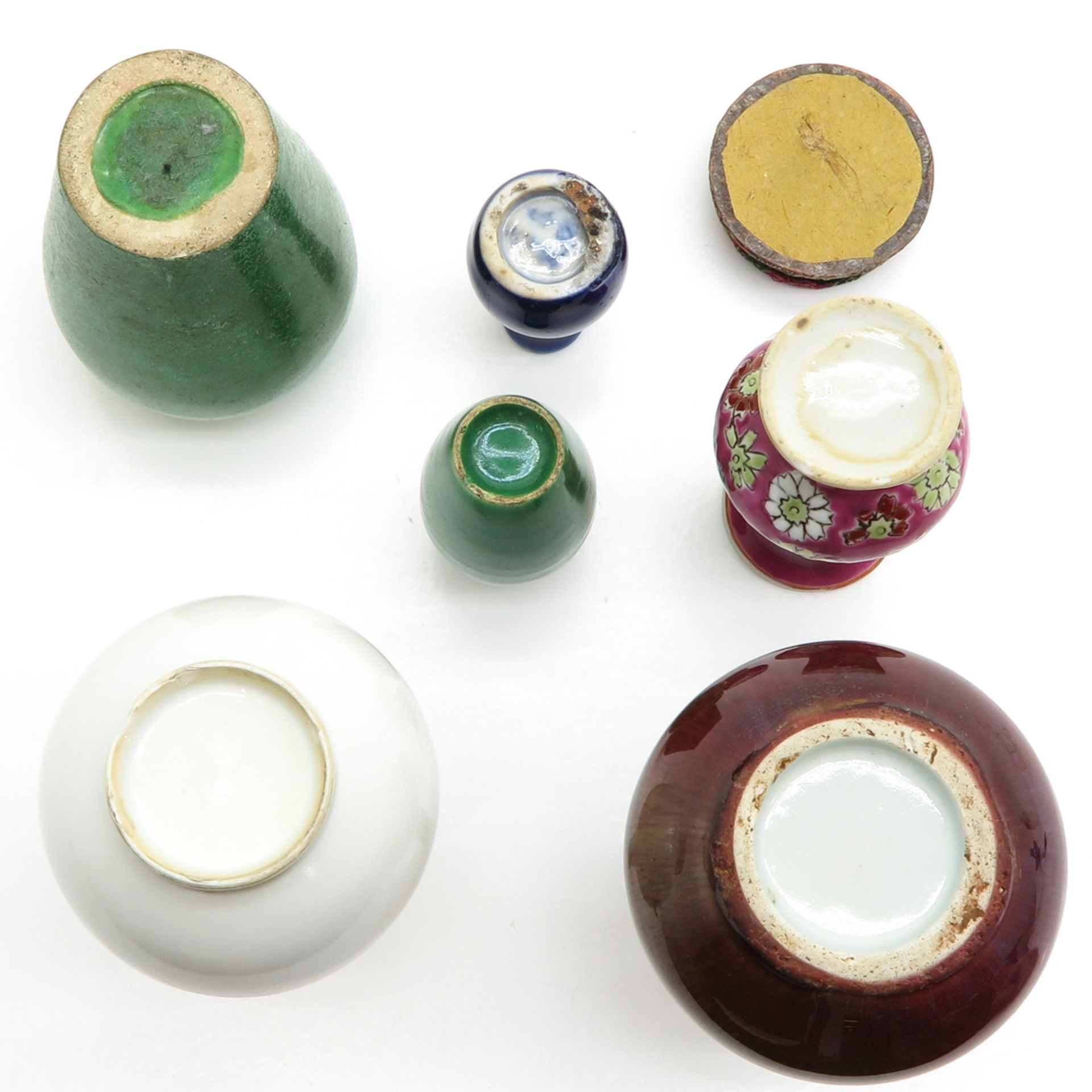 Lot of 6 China Porcelain Miniature Vases - Bild 6 aus 6