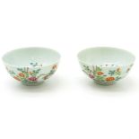 Lot of 2 China Porcelain Bowls