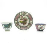 2 China Porcelain Cups and 1 Saucer