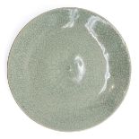China Porcelain Celadon Crackleware Decor Plate