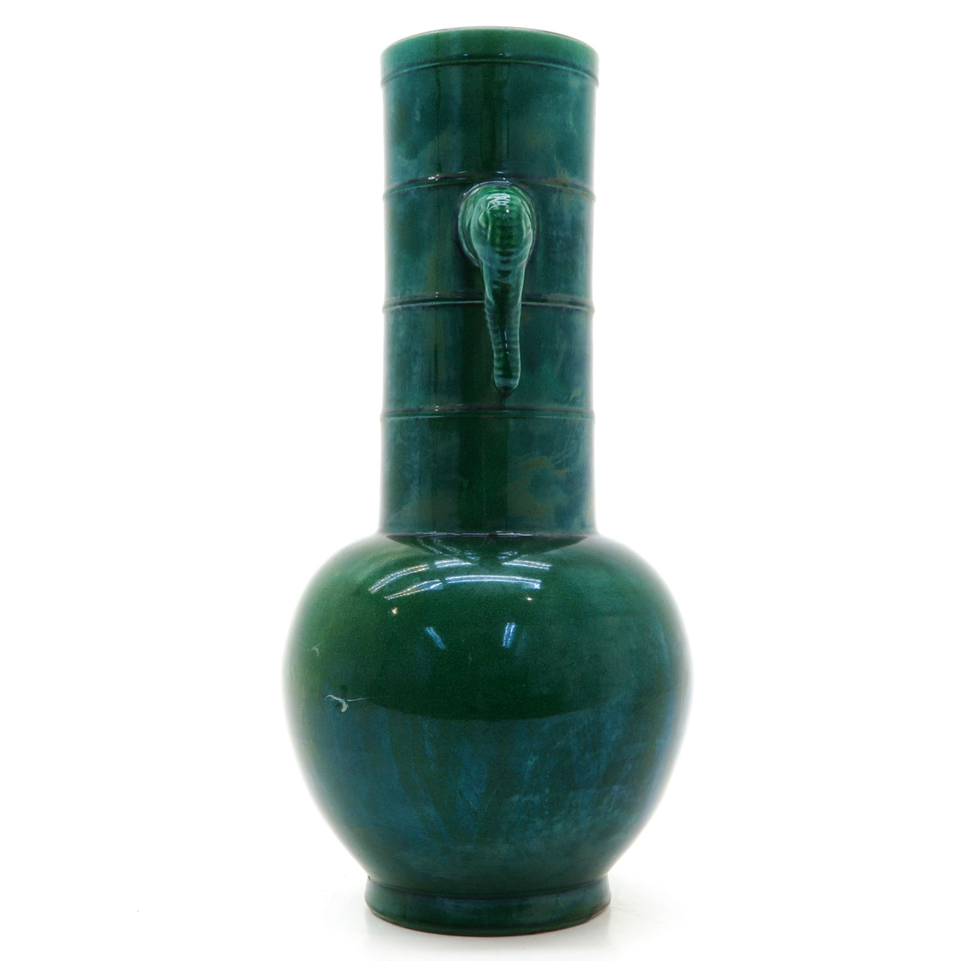 Green Glaze China Porcelain Vase - Bild 4 aus 6