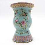 China Porcelain Famille Rose Decor Vase