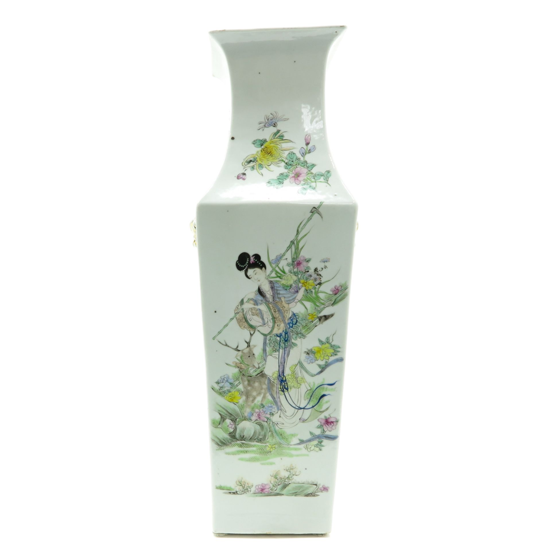 China Porcelain Polychrome Decor Vase