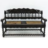 18th / 19th Century Carved Batavia Bench