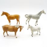 Lot of 4 Porcelain Beswick and Royal Doulton Horses