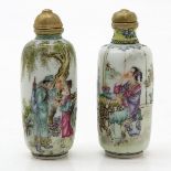 Lot of 2 Snuff Bottles