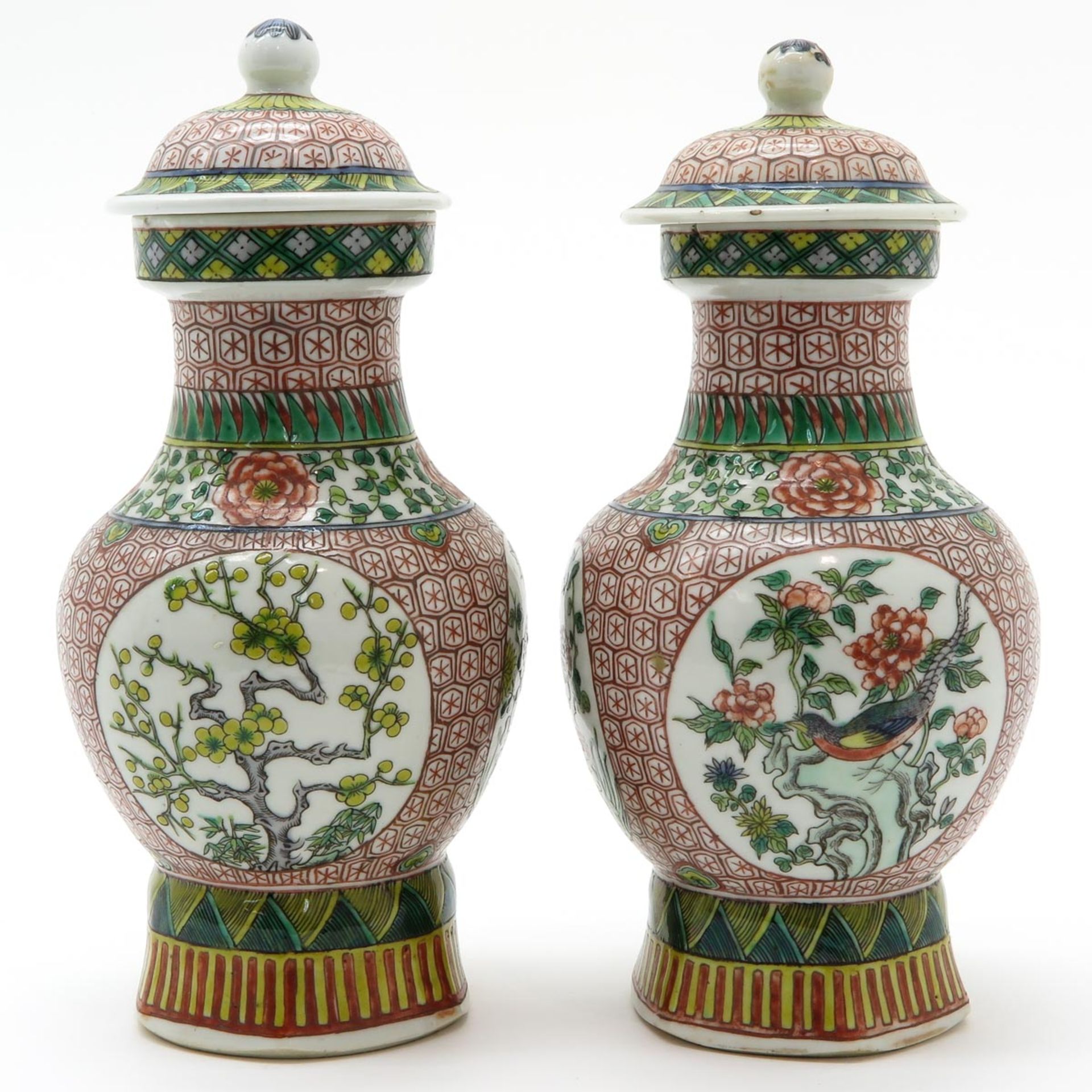 Pair of Lidded Vases - Image 3 of 6