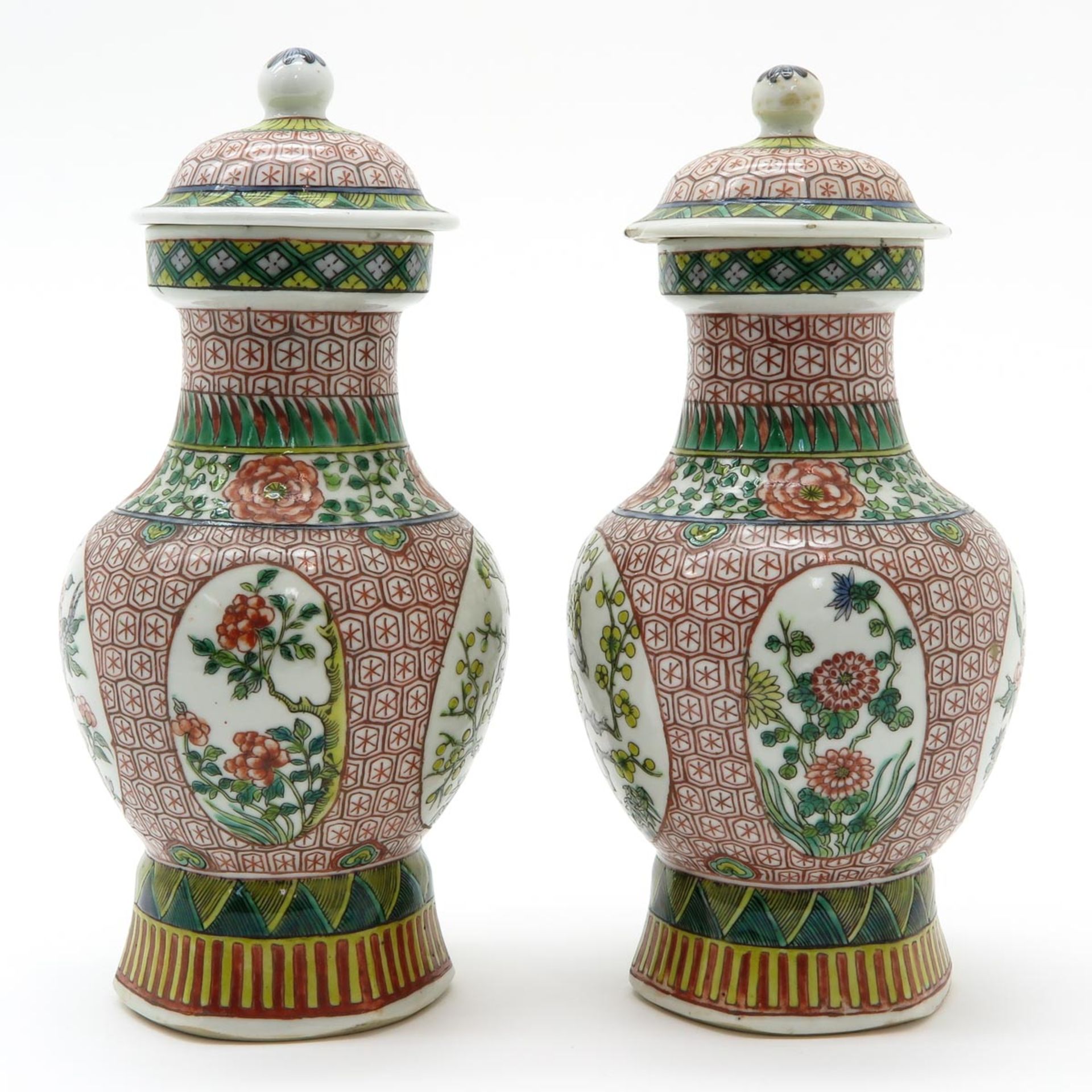 Pair of Lidded Vases - Image 2 of 6