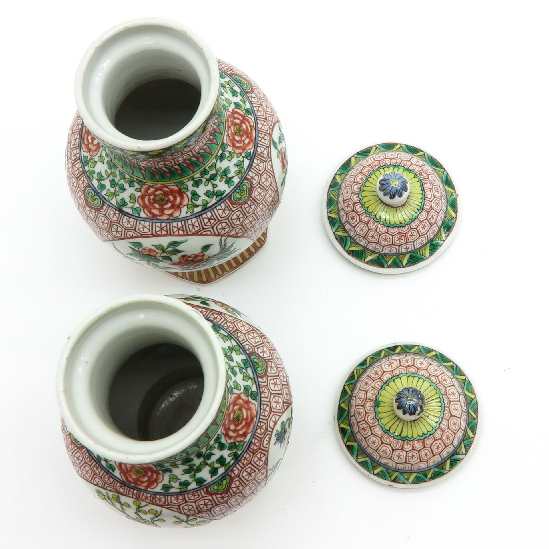 Pair of Lidded Vases - Image 5 of 6