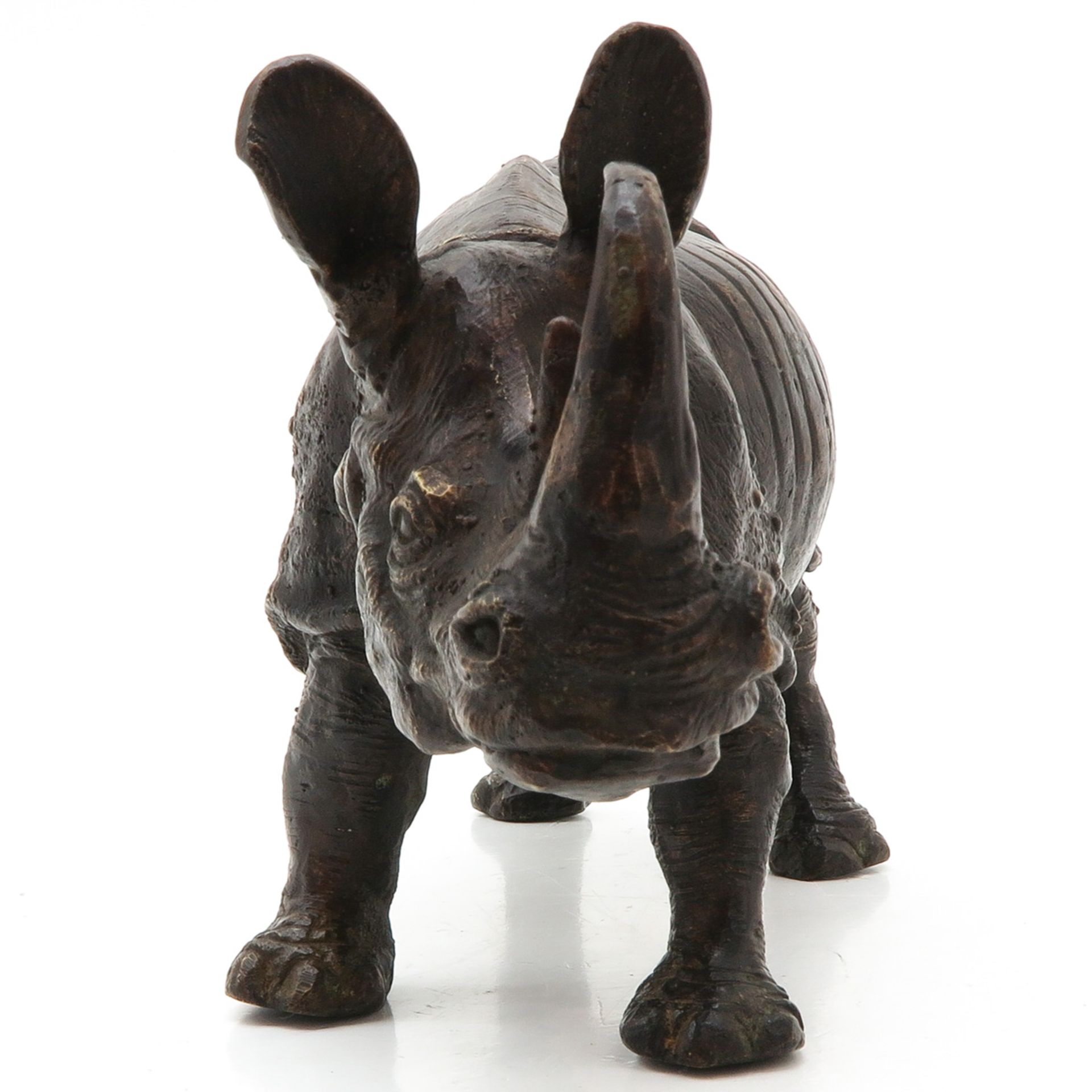 Bronze Sculpture Depicting a Rhino - Bild 2 aus 6