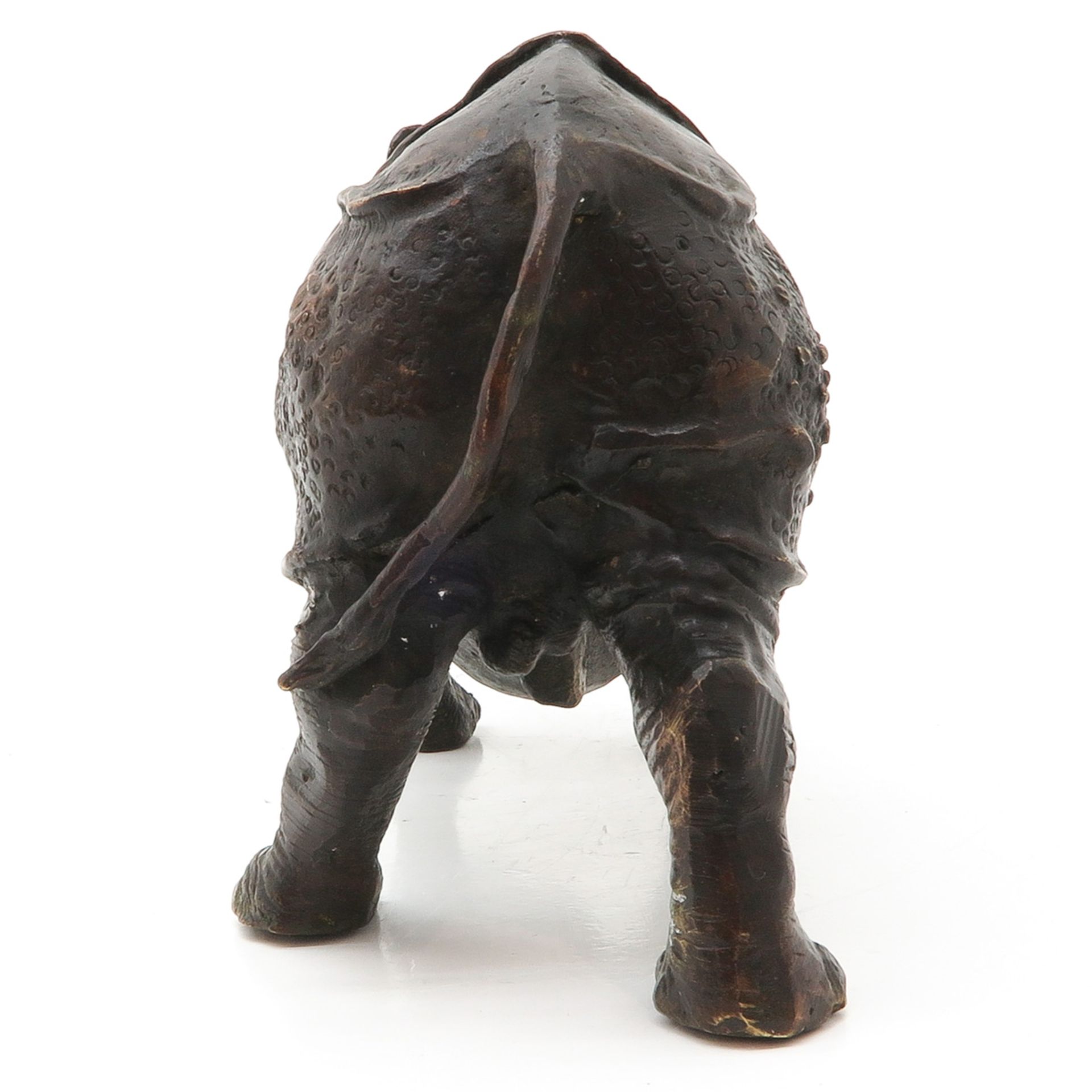 Bronze Sculpture Depicting a Rhino - Bild 4 aus 6