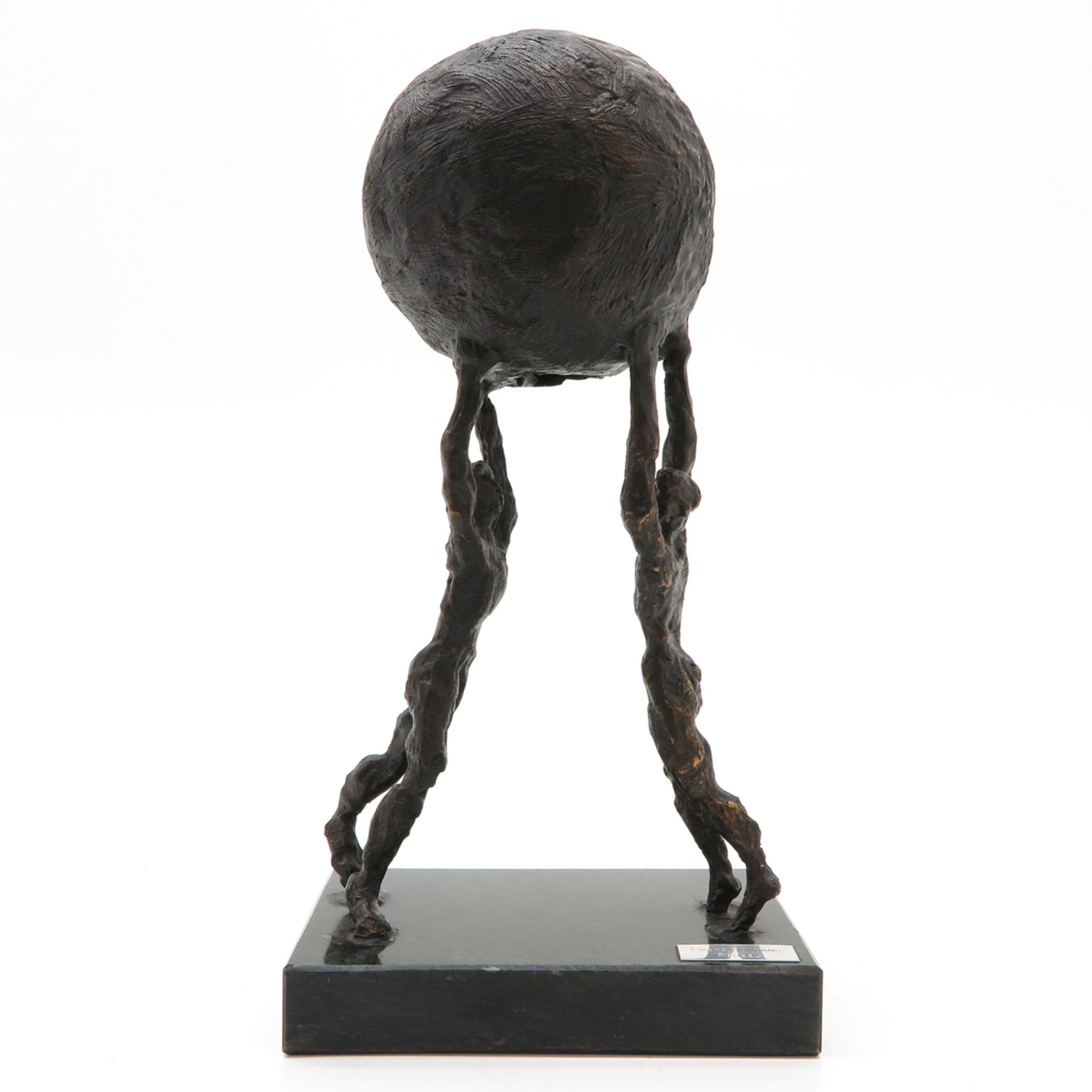 Frans Roymans Reusel Bronze Sculpture of Man with Ball