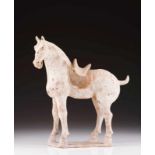 Horse Terracotta sculpture with traces of polychromy Possibly Tang Dynasty China, 7th to 10th