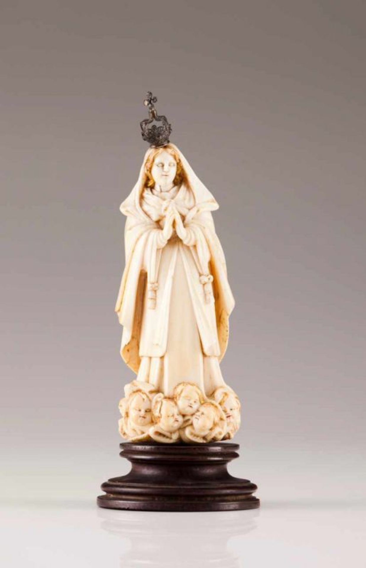 Our Lady of the Assumption Ivory Indo-Portuguese sculpture Late 17th, early 18th century Height: 13