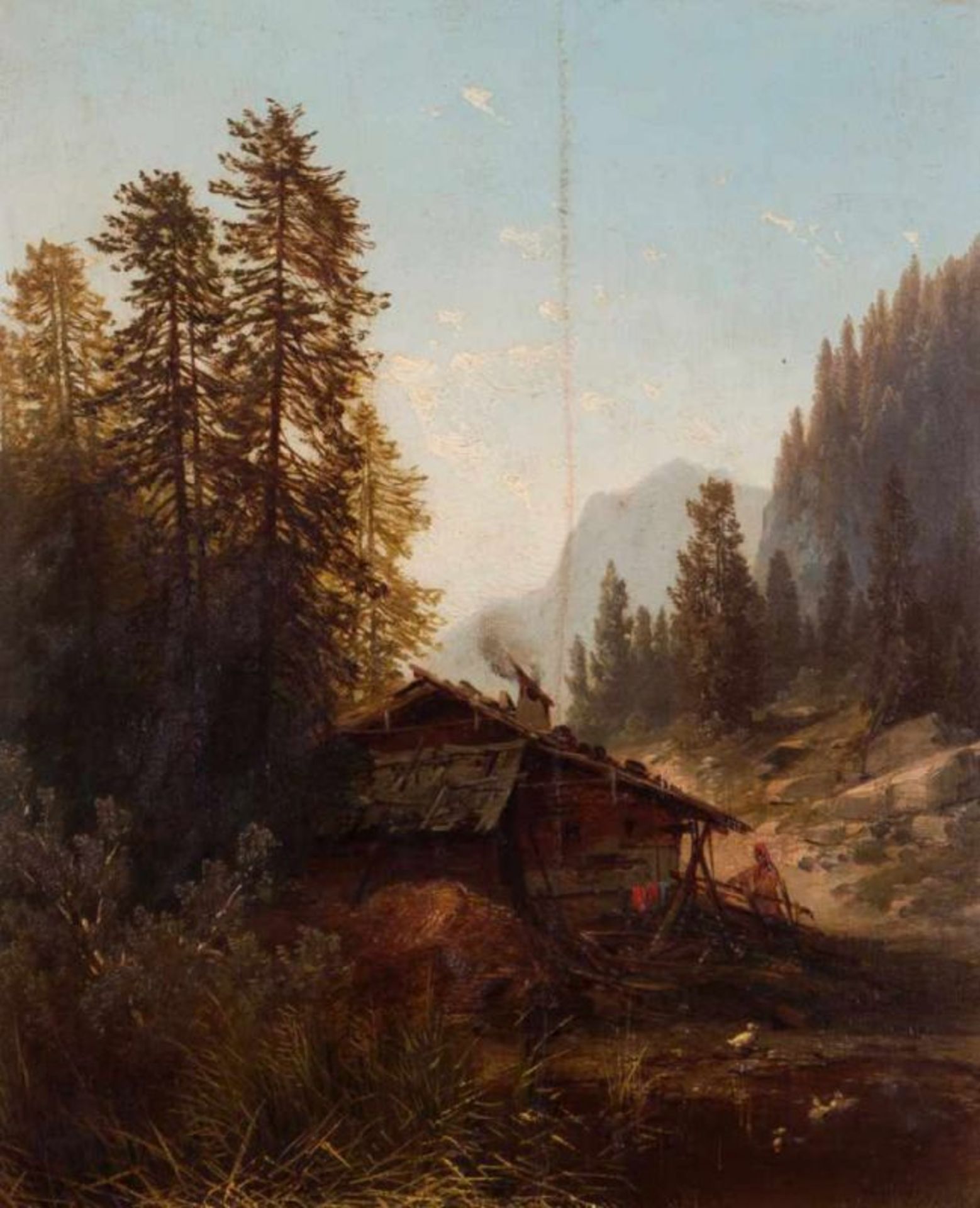Carl Hasch (1834-1897) Summer landscape Oil on panel 32x26 cm