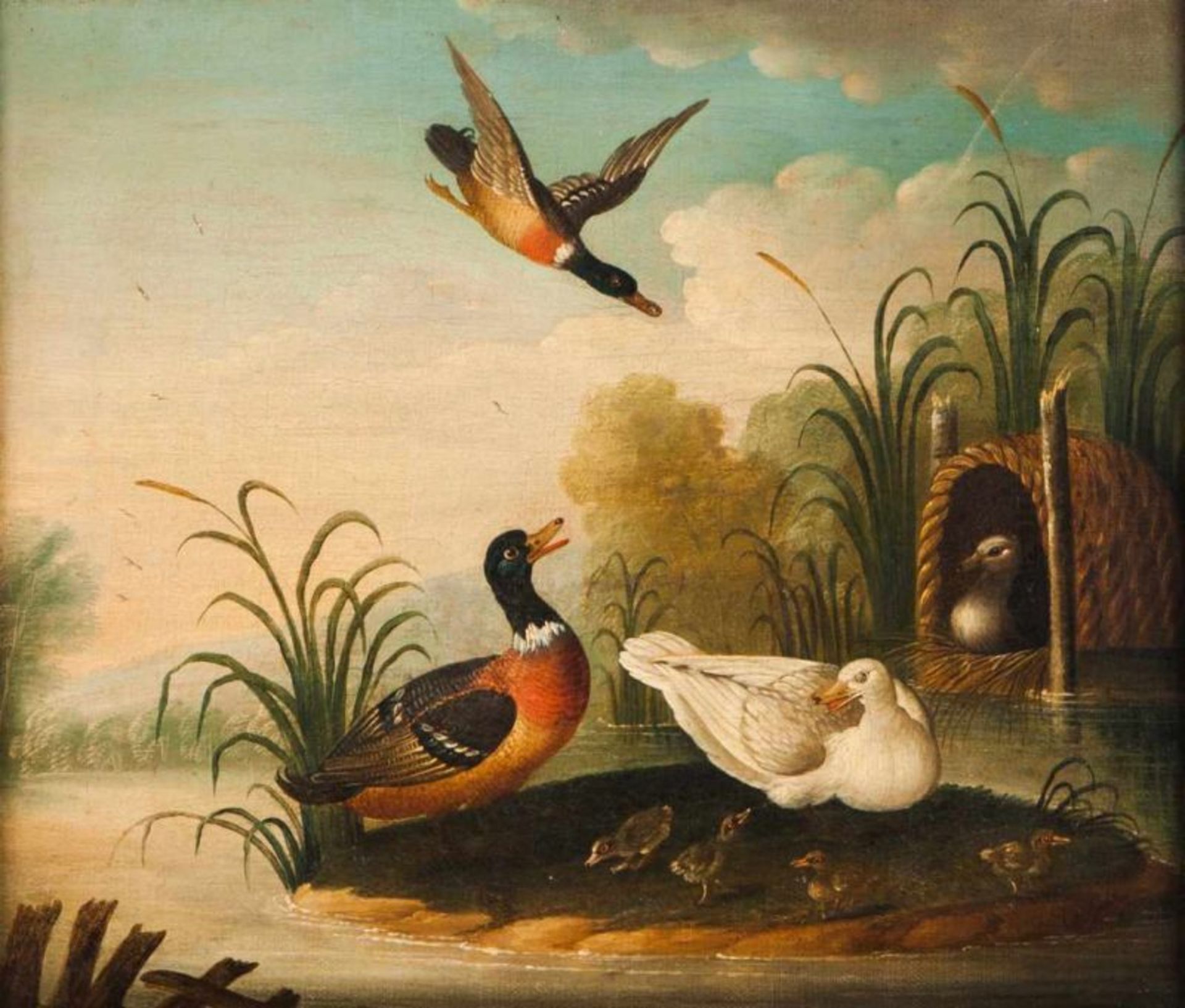 Pieter Casteels Attrib. (1684–1749) Landscape with birds A pair of oils on canvas 30x35,5 cm - Image 2 of 2
