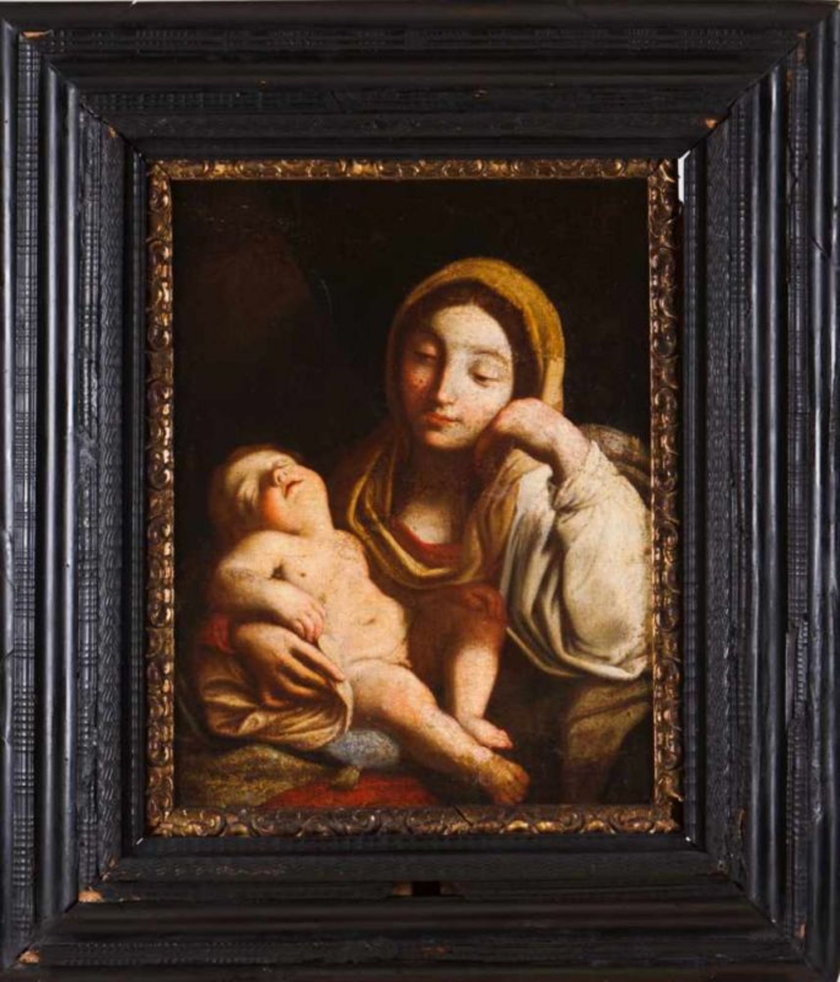 Italian school of the 17th century Our Lady with the Child Oil on canvas 63,5x50 cm