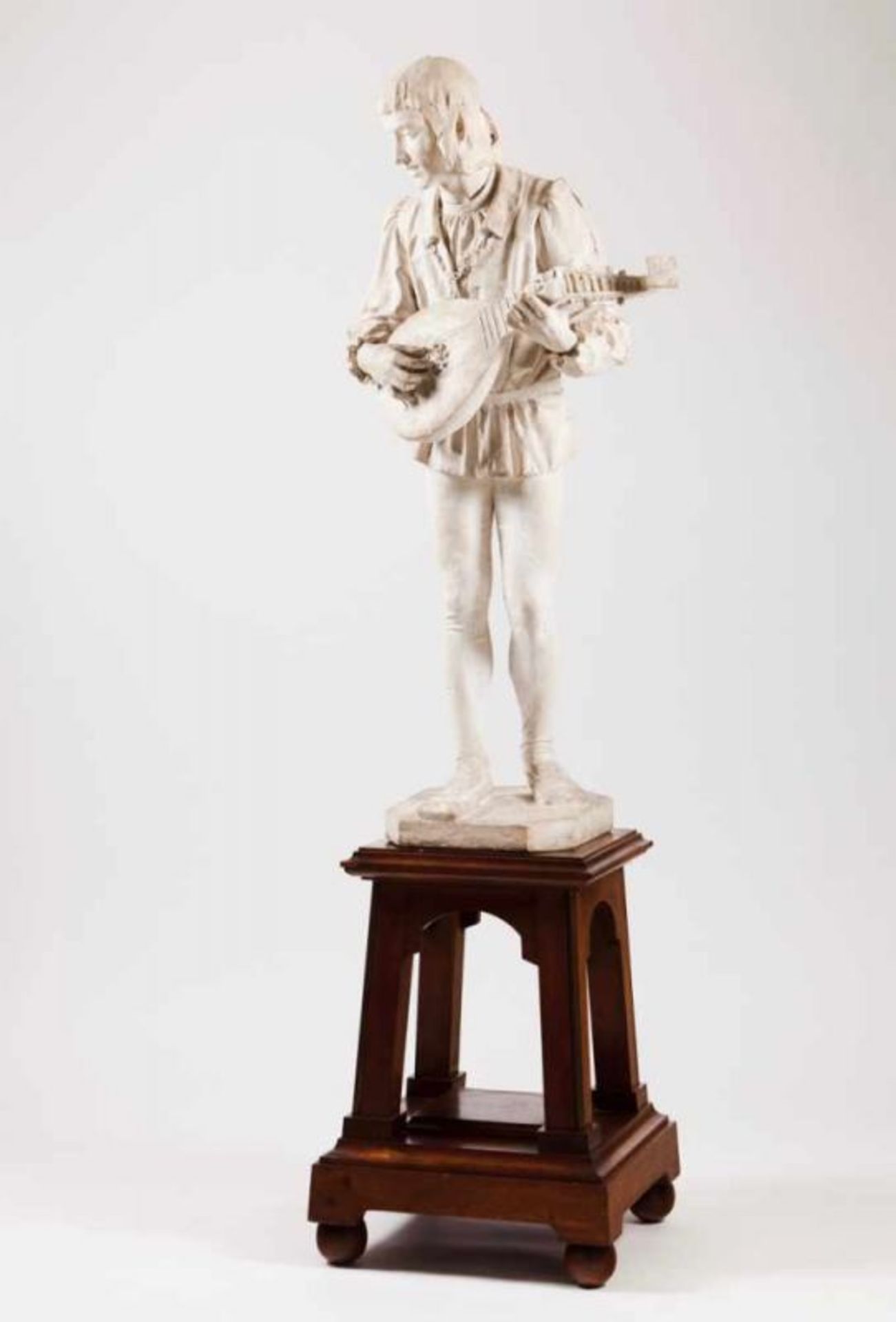 António Augusto da Costa Motta (tio) (1862-1930) “The Troubadour" Gesso sculpture representing