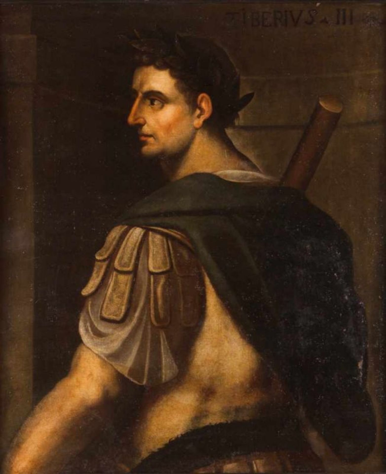 Italian school of the 17th century Portrait of the Emperor Tiberios III Oil on canvas 118x99 cm