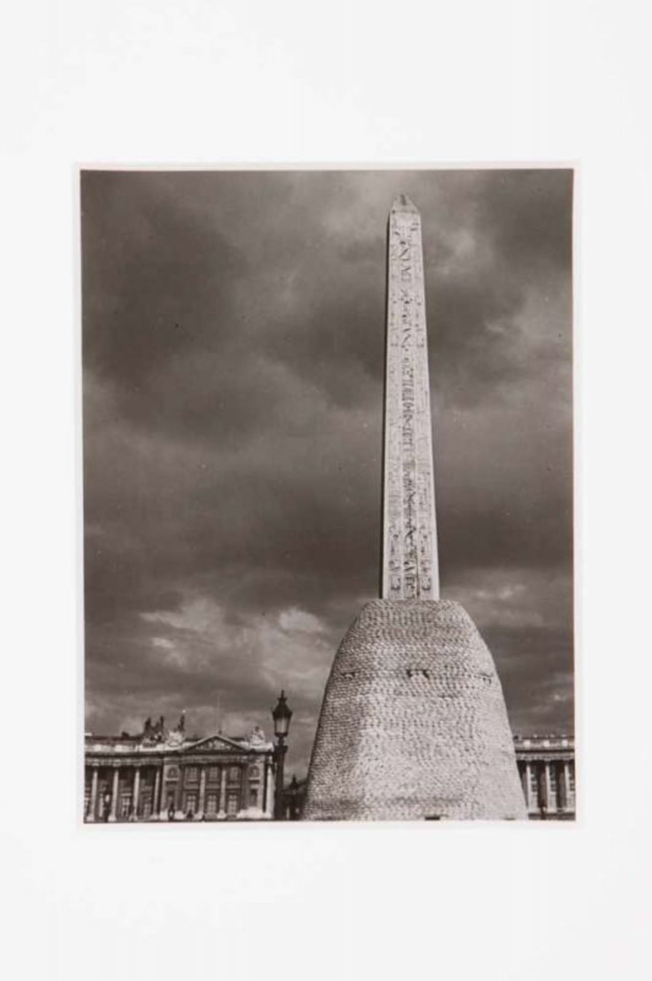 Brassaï "L'Obélisque Place de la Concorde" Gelatine silver press print With artist's stamp and