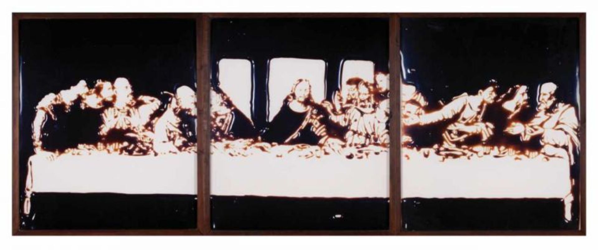 Vik Muniz (b.1961) "Milão (última Ceia)", 1998 Triptych From "Pictures of Chocolate" Cibachrome