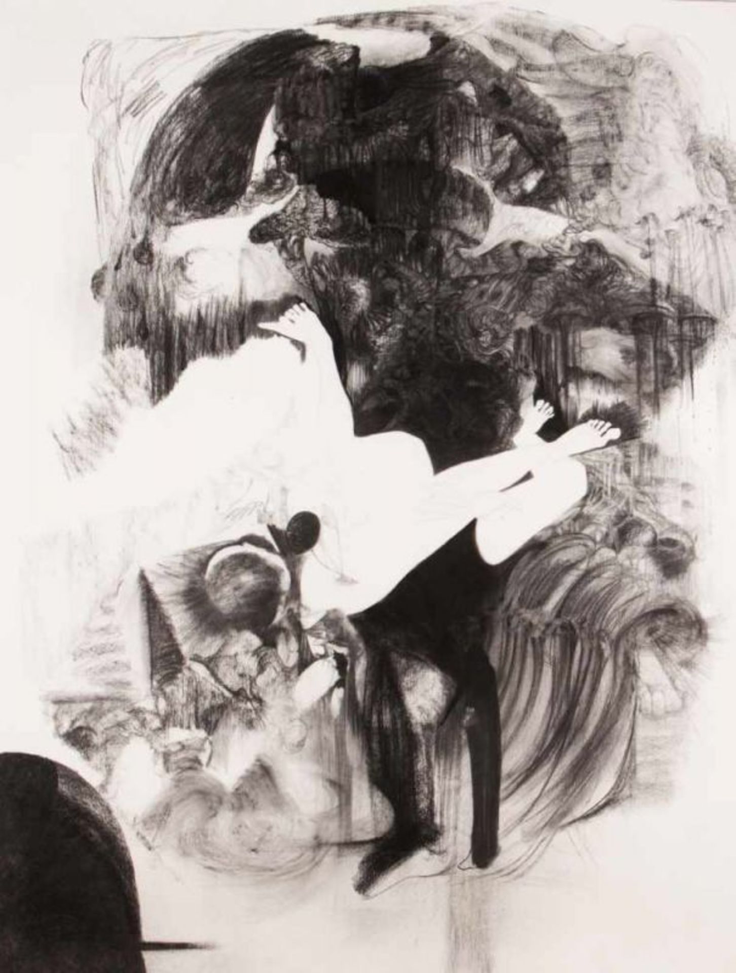 Thierry Simões (b.1968) Untitled Graphite on paper 159x124 cm